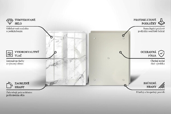 De vidrio templado Textura de mármol elegante