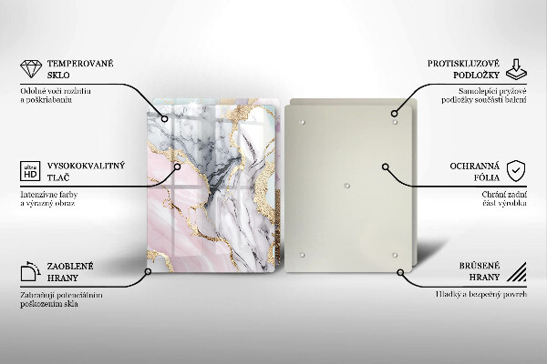 De vidrio templado Mármol pastel