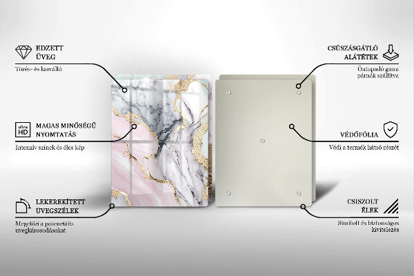 De vidrio templado Mármol pastel
