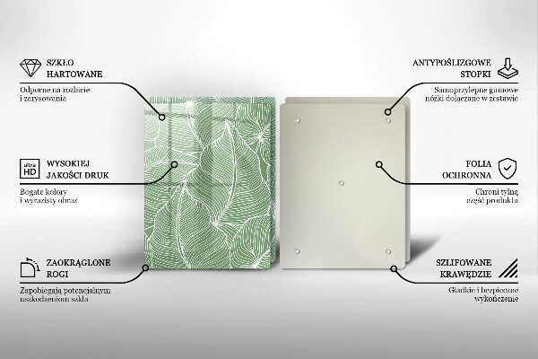 De vidrio templado Hojas lineales