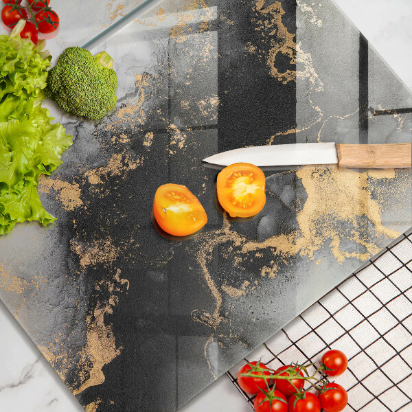 De vidrio templado Abstracción con oro