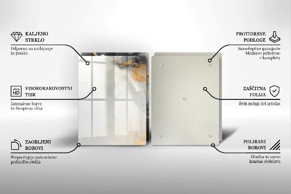 De vidrio templado Abstracción con oro