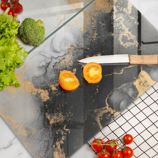 De vidrio templado Abstracción con oro