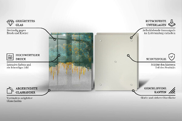 De vidrio templado Abstracción con oro