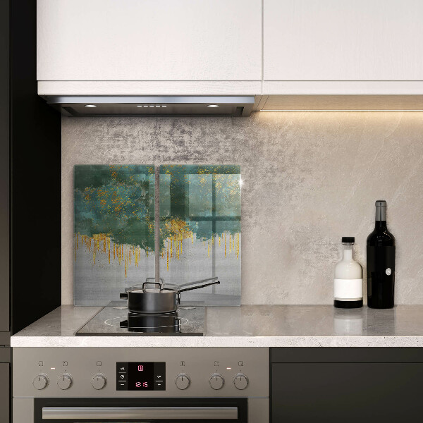 De vidrio templado Abstracción con oro