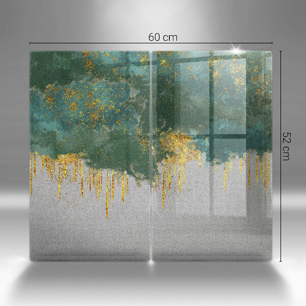 De vidrio templado Abstracción con oro