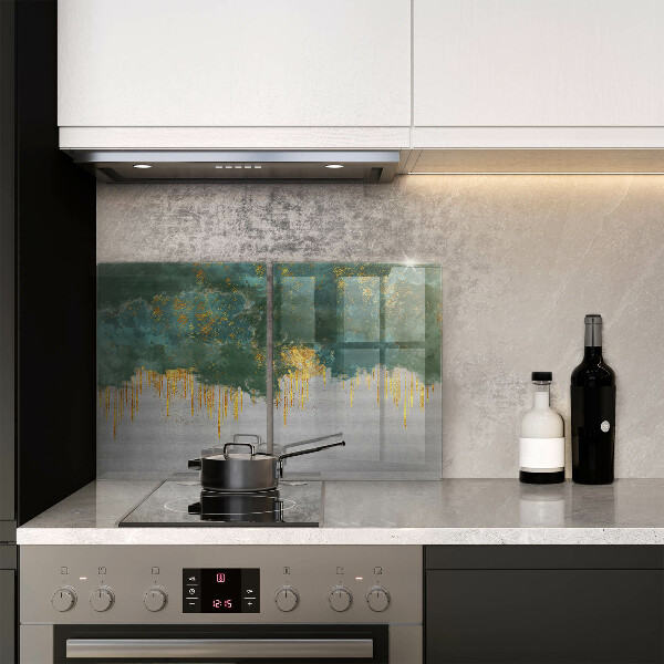 De vidrio templado Abstracción con oro