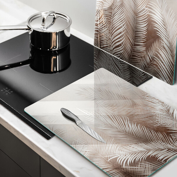 De vidrio templado Hojas de vegetación boho