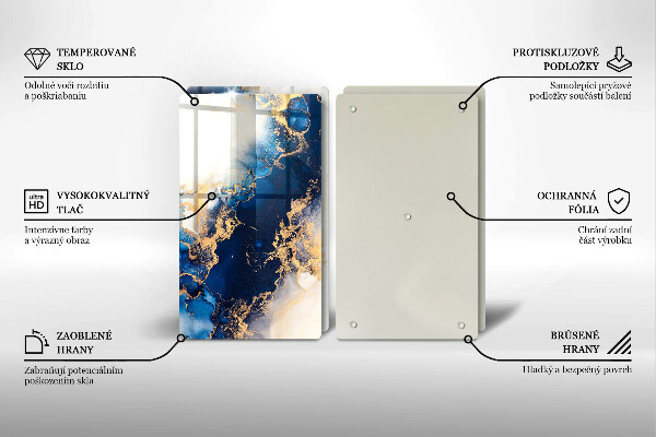 De vidrio templado Abstracción con azul