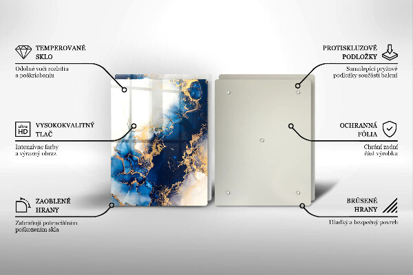 De vidrio templado Abstracción con azul