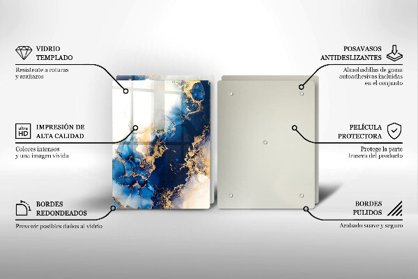 De vidrio templado Abstracción con azul