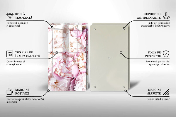 De vidrio templado Ramo de peonías