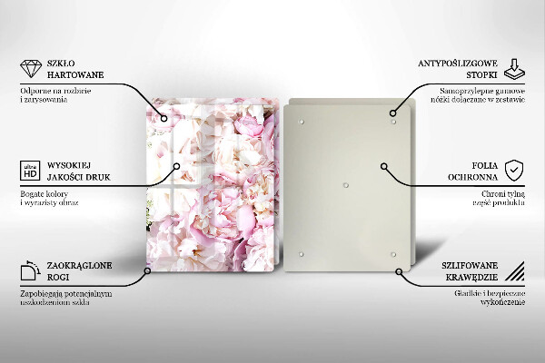 De vidrio templado Ramo de peonías