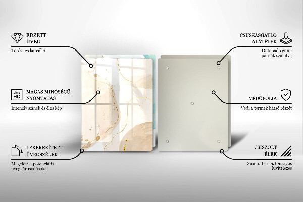 De vidrio templado Formas bohemias brillantes