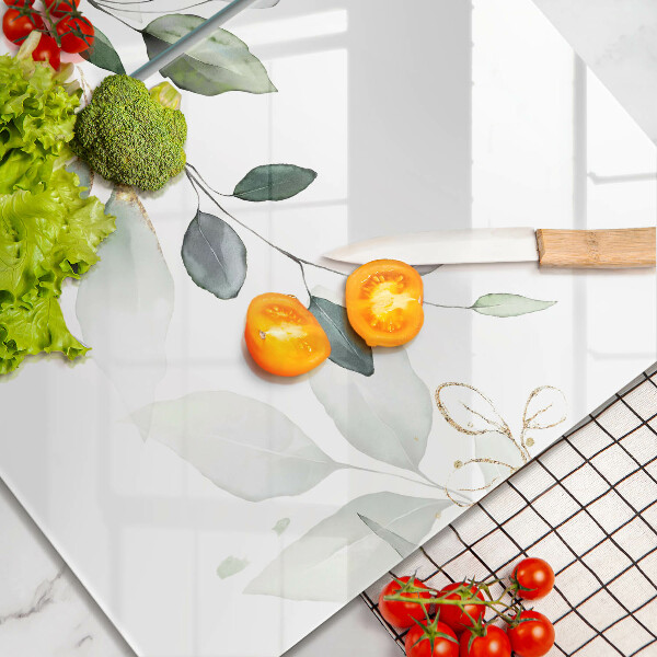 De vidrio templado Hojas de acuarela