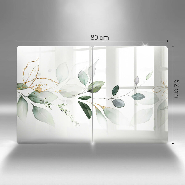 De vidrio templado Hojas de acuarela