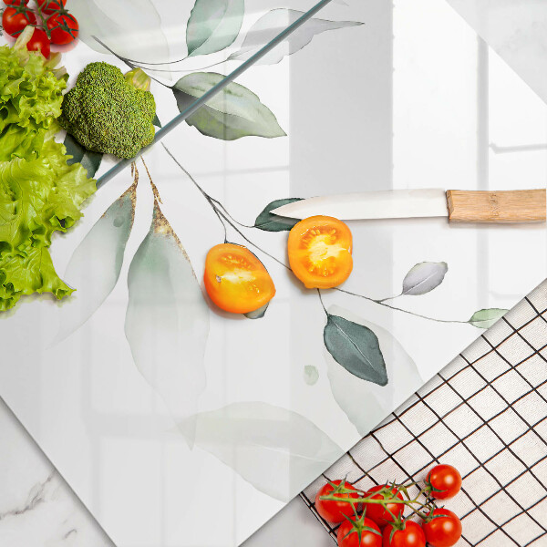 De vidrio templado Hojas de acuarela