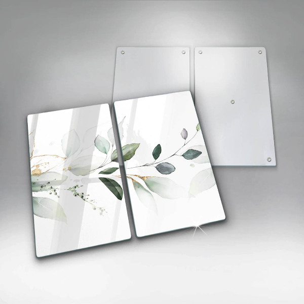 De vidrio templado Hojas de acuarela