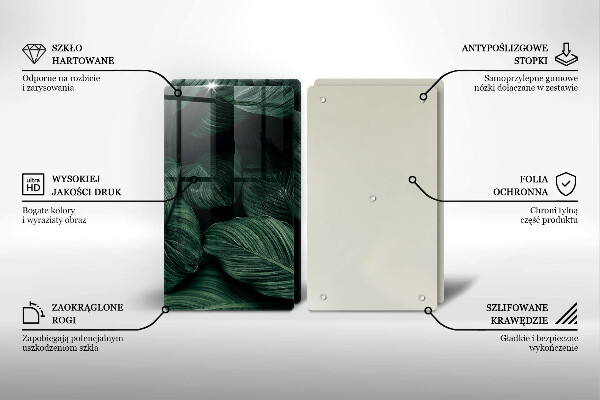 De vidrio templado Hojas oscuras