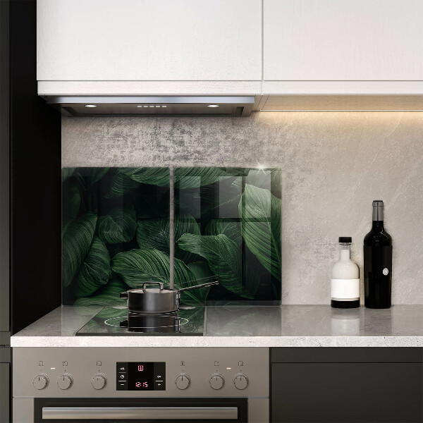 De vidrio templado Hojas oscuras