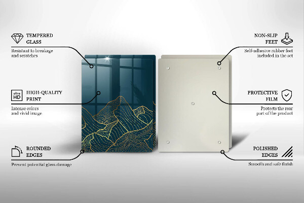 De vidrio templado Montañas abstractas