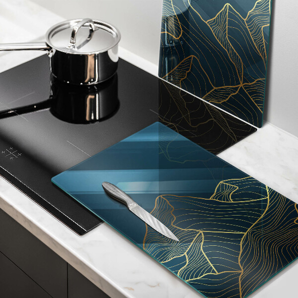 De vidrio templado Montañas abstractas