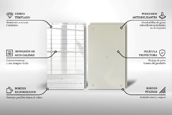De vidrio templado Tableros brillantes modernos