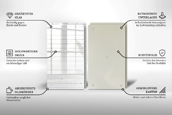 De vidrio templado Tableros brillantes modernos