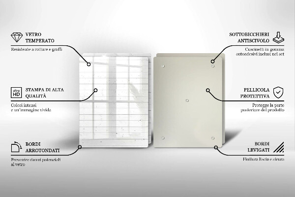 De vidrio templado Tableros brillantes modernos