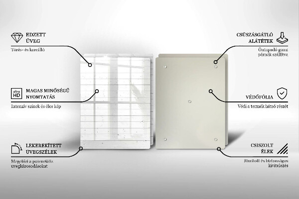 De vidrio templado Tableros brillantes modernos