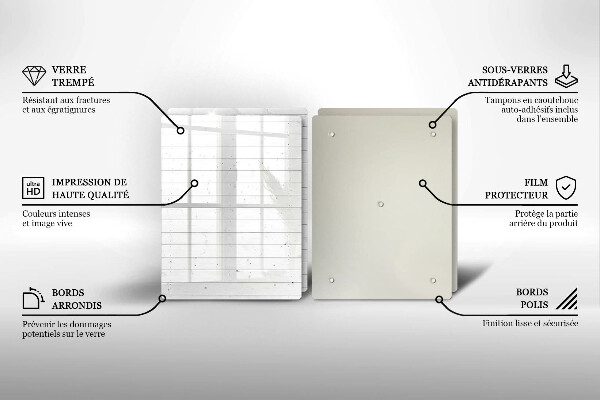 De vidrio templado Tableros brillantes modernos