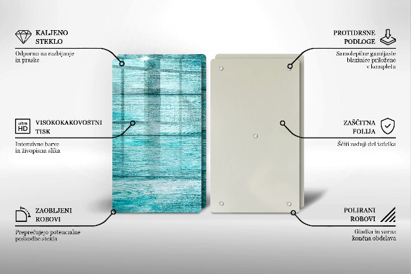De vidrio templado Tableros de madera antiguos