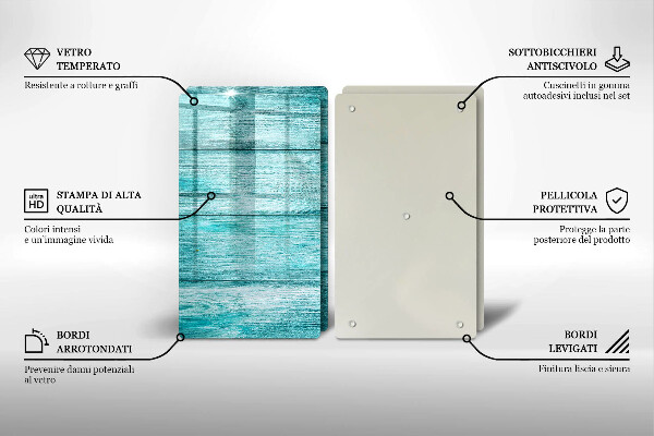 De vidrio templado Tableros de madera antiguos