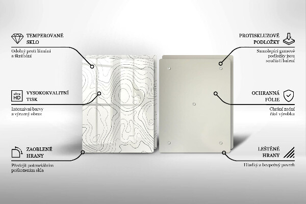 De vidrio templado Diseño de arte lineal