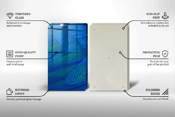 De vidrio templado Plumas de ave