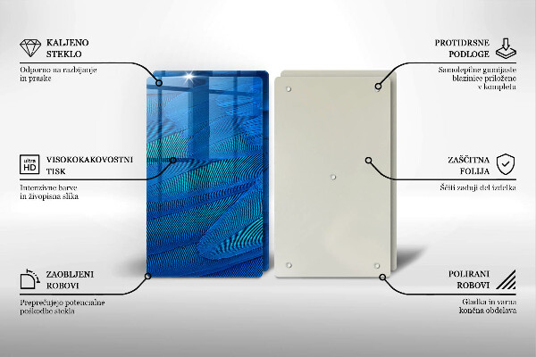 De vidrio templado Plumas de ave