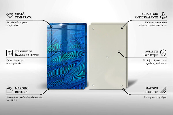 De vidrio templado Plumas de ave