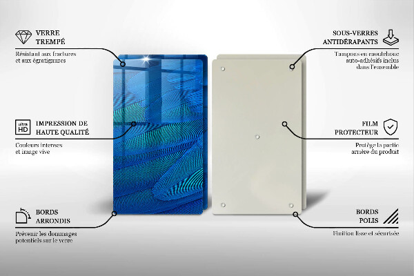 De vidrio templado Plumas de ave