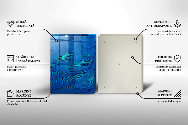 De vidrio templado Plumas de ave