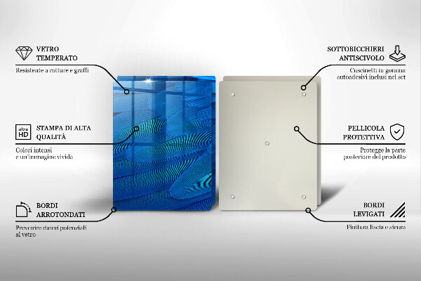 De vidrio templado Plumas de ave