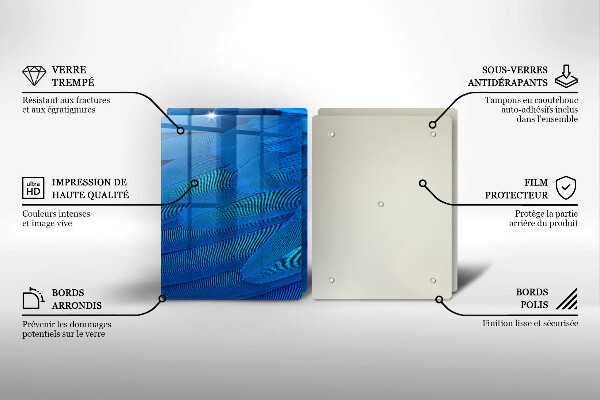 De vidrio templado Plumas de ave