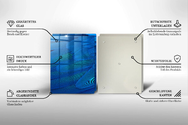 De vidrio templado Plumas de ave