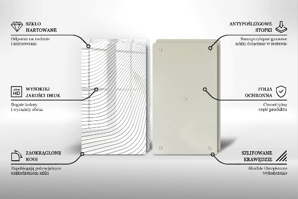 De vidrio templado Patrón de líneas modernas