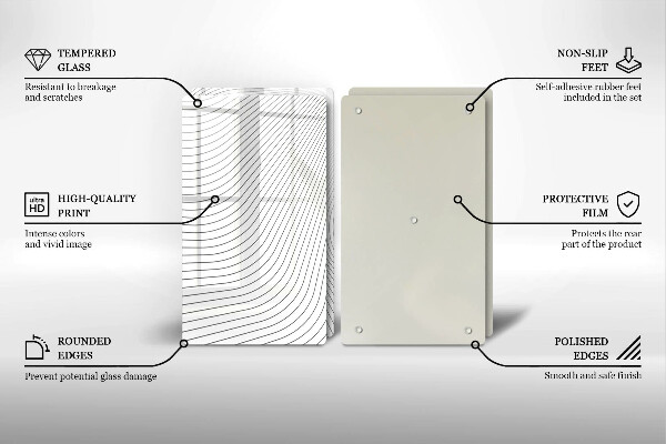 De vidrio templado Patrón de líneas modernas