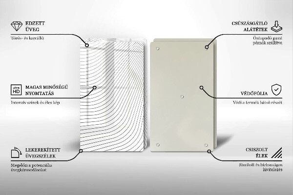 De vidrio templado Patrón de líneas modernas