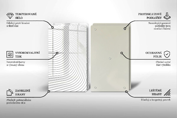 De vidrio templado Patrón de líneas modernas