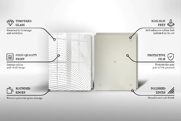 De vidrio templado Patrón de líneas modernas