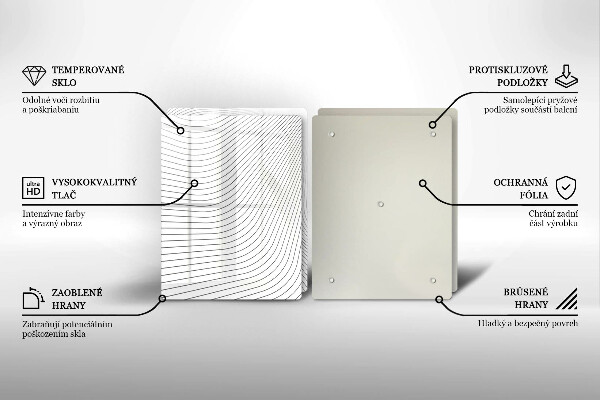 De vidrio templado Patrón de líneas modernas