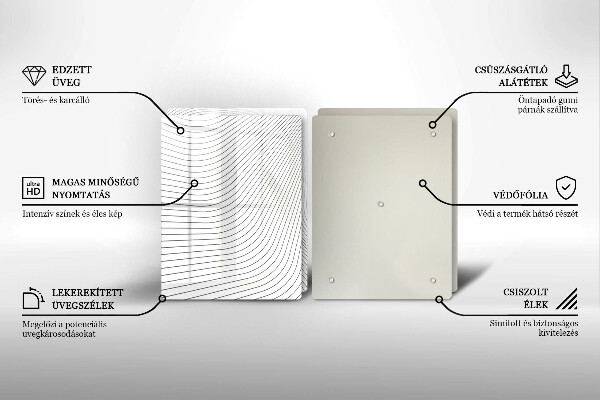 De vidrio templado Patrón de líneas modernas