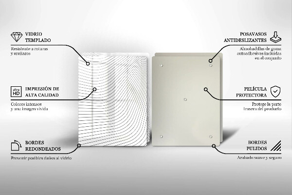 De vidrio templado Patrón de líneas modernas